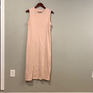 Peach midi dress